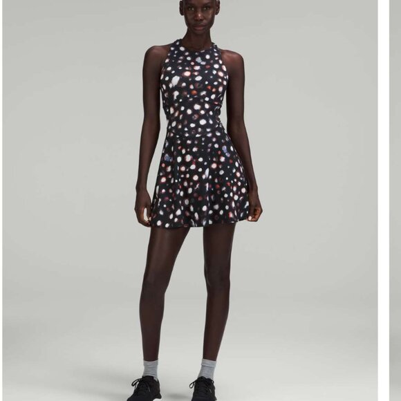 Lululemon Court Crush Tennis Dress NWT Haze Dot Inverse Orange Multi SIze 6 - Picture 4 of 11